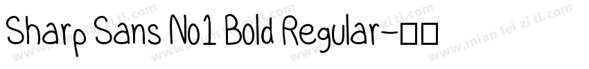 Sharp Sans No1 Bold Regular字体转换